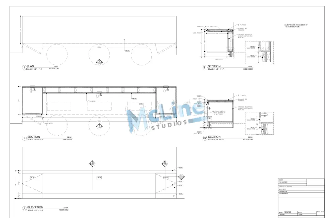 Millwork Shop Drawings Sample