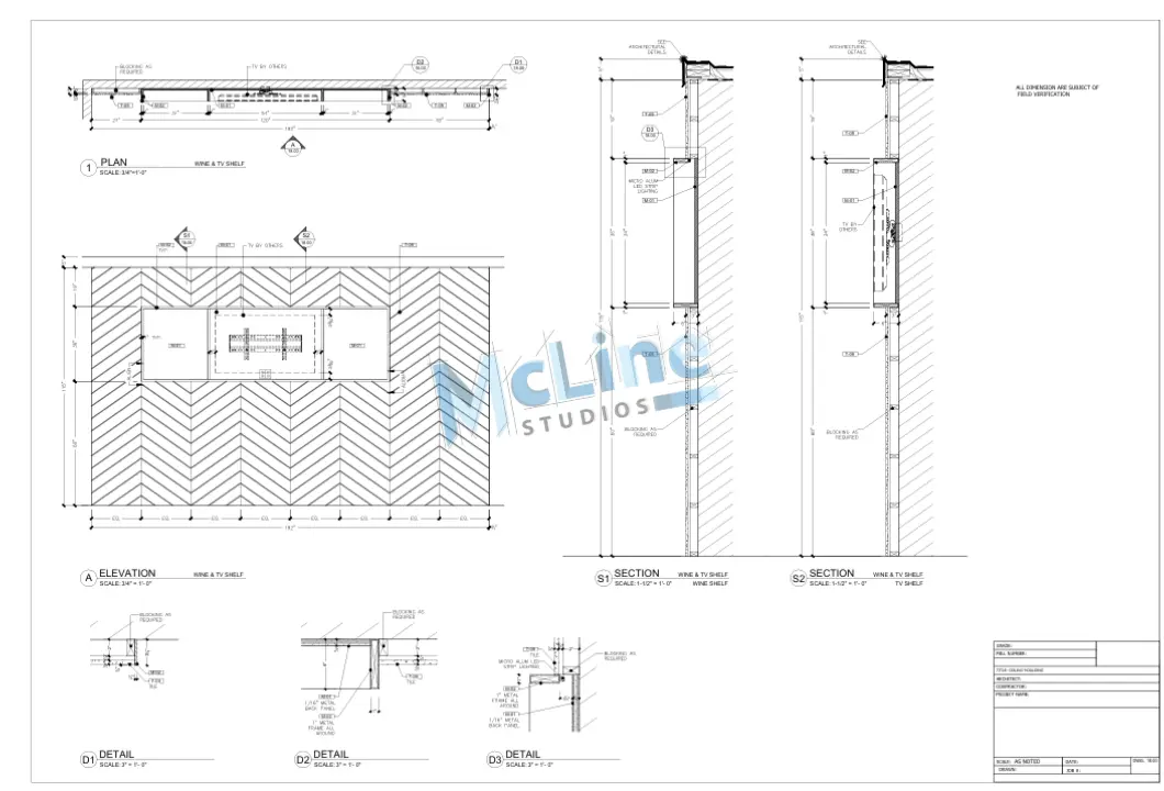 Millwork Shop Drawings Sample