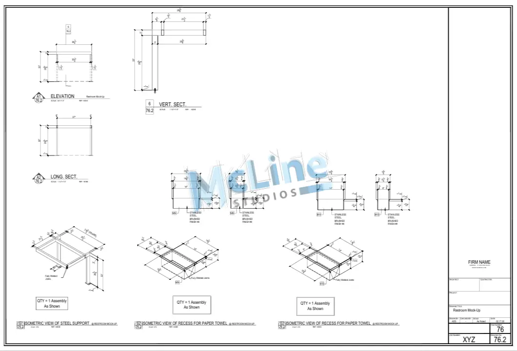 Millwork Shop Drawings Sample